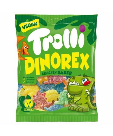 Trolli Dinorex Dinosaurs Vegan Sour Sweets 150g (Pack of 3)