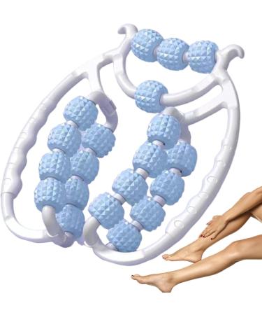 Buy Rad Fascia Muscle Roll - Adjustable Leg Massage Roller with 15 Rolls & 360 Rotation for Muscle Relaxation Calf & Neck Relief - Ideal for Yoga & Bodybuilding - Blue - Buy Online on GoSupps.com