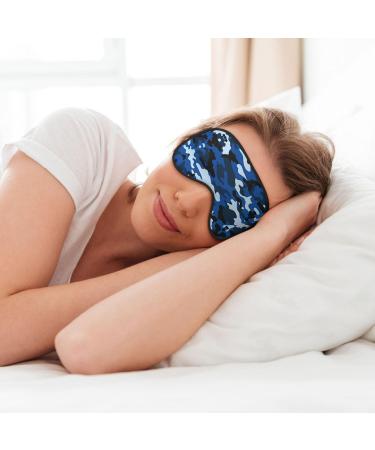 Buy Blue Camo Eye Mask - Soft Adjustable Comfortable Sleep Mask for Men & Women - International Shipping Available - Buy Online on GoSupps.com