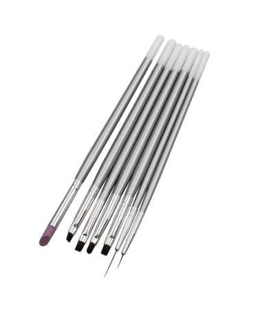 7 Pieces Sets Nail Art Brush Drawing Line Pen for Manicure Design Painting Dots Detailing Pens Brush