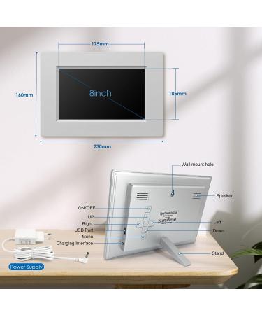 YKALL 8-Inch Digital Alarm Clock for Seniors | Calendar Day Watch for Dementia - International Shipping - Buy Online on GoSupps.com