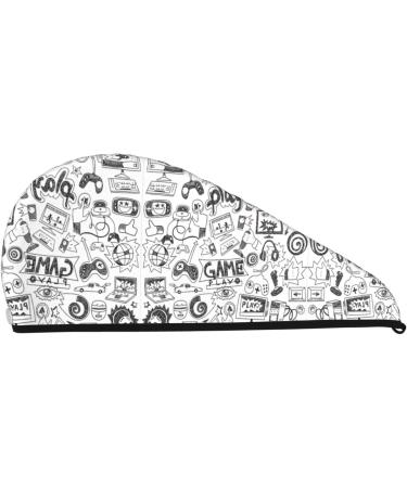 Quick-Dry Video Game Coral Velvet Hair Cap for Men & Women - Ideal Travel Towel Wrap - Buy Online on GoSupps.com