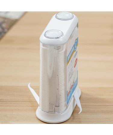 Portable Pop-Up Tooth Silk Dispenser - Refillable Dental Case for Adults | Automatic Transparent Box for Dental Sticks | Ideal Travel Accessory - Buy Online on GoSupps.com