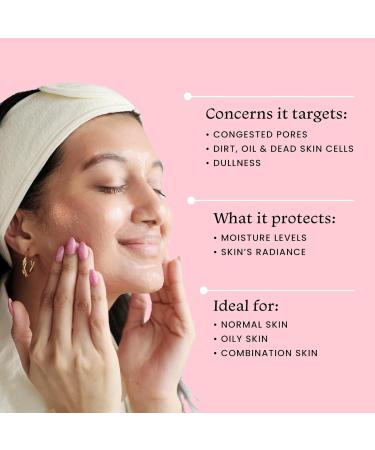 Fox.tale Purify & Glow Cleanser + Clay Mask - Deep Pore Cleanser for All Skin Types Brightening Exfoliating Facial - 100ml - Buy Online on GoSupps.com