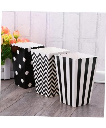 HOMSFOU 48pcs Popcorn Carton Party Bag Gift Bag Party Candy Cartons Candy Bar Bag Candy Buffet Bags Candy Bag European and American 1 count (Pack of 1) Black - Buy Online on GoSupps.com