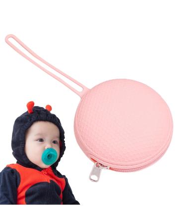Buy Portable Waterproof Silicone Pacifier Holder | Cute Pink Storage Bag with Zipper - International Shipping Available - Buy Online on GoSupps.com