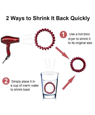 MAORULU Spiral Hair Ties Set - 20PCS Colorful Matte Phone Cord Elastic Coils for Women & Girls - Waterproof & No Crease Hair Ties - Buy Online on GoSupps.com
