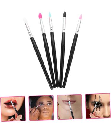 SKISUNO 5pcs Silicone Eyeshadow Brush Cosmetic Sponges Eyeshadow Brush Applicator Lip Brush - Buy Online on GoSupps.com