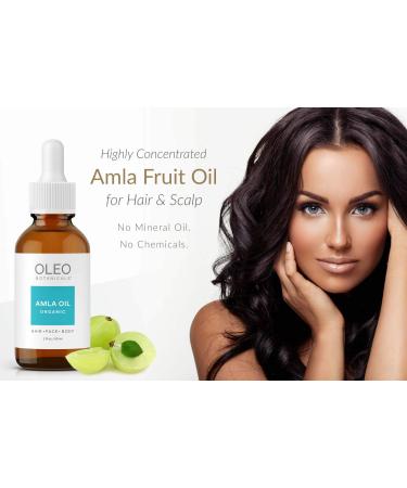 Organic Amla Oil - Cold Pressed, Premium Quality, 60ml - Hair Growth & Rejuvenation Formula - No Mineral Oil or Chemicals - Buy Online on GoSupps.com
