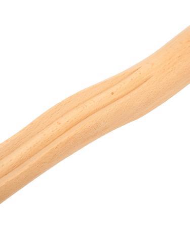 Massage Stick Roller - Ergonomic 3-Slots Wave Handle Wood Scratching Stick for Abdomen & Waist | International Shipping - Buy Online on GoSupps.com