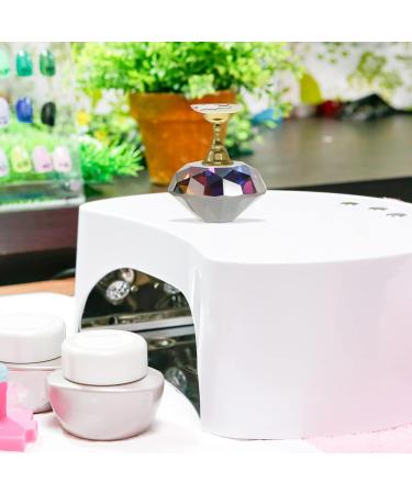 FOMIYES 1 Set manicure practice base fake nail holder fingernail display stands manicure tool nail tips practice holders magnetic base 6 piece set Crystal glass with electroplating diamond Colorful - Buy Online on GoSupps.com