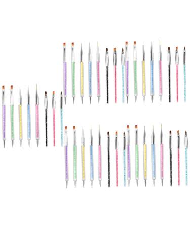 Healeved 5 Sets Nail Pen Nail Tool Nail Art Accessories Nails Gel Nails Kits Pro Tools Nail Supply Nail Building Gel Manicure Tools Professional 3d Gel Double Head Abs Pull Pen