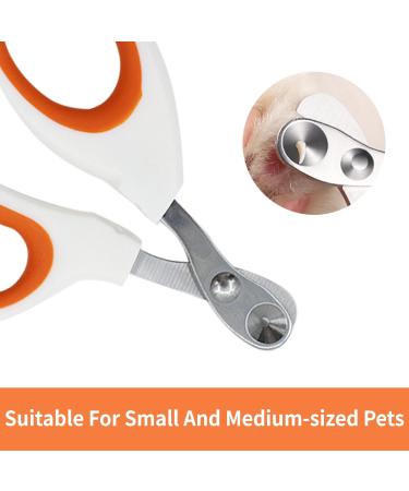 1 Pcs Pet Nail Clippers - Stainless Steel Cat Claw Clippers with Safety Guard - Professional Cat Nail Clippers for Kittens Rabbits Hamsters Birds and Other Small Animals - Non-Slip Handles - Buy Online on GoSupps.com
