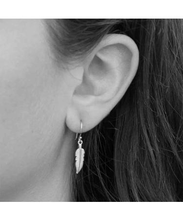 Vintage Silver Feather Dangle Earrings | Boho Charm Jewelry for Women & Girls - Buy Online on GoSupps.com