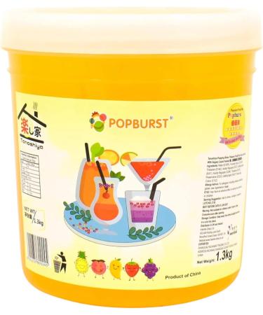 Tanoshiya Passion Fruit Popping Boba Pearls for Bubble Tea Dessert Toppings Cocktails - 1.3KG (Pack of 6) - Buy Online on GoSupps.com