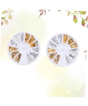 minkissy 2 Boxes Nail Art Goldendoodle Ornament Nail Rivets Studs Metal Decor Gold Metal Nail Studs Nails Jewelry Art Decoration Rivets for Metal Nails Rhinestones Metal Rivet Gem 3D Mix - Buy Online on GoSupps.com