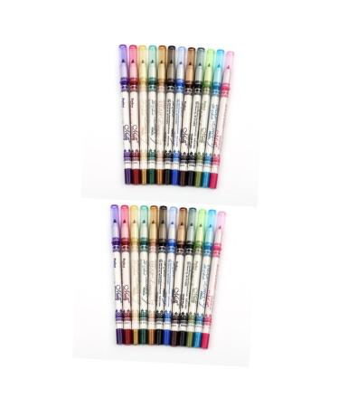 Beavorty Pcs Luxury Eyeliner Pencils Set 12 Bright Colors Lip Liner Eyeshadow Makeup Kit for Women Mediumx2pcs Colorfulx2pcs