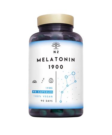 Melatonin 1.9 mg for Adult Sleep. Strong Melatonin with Vitamin B6. Sleep Better. Stress. Sleep Aid and Insomnia. Repairing Sleep. Vegan. 90 Capsules. THIS. N2 Natural Nutrition