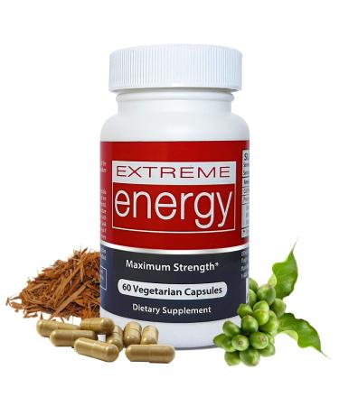 Herbal Nitro Extreme Energy Pills: Maximum Strength All-Day Energy Supplement | Boost Mood, Focus, Energy | Reduce Fatigue & Tiredness | 100% All Natural | No Jitters, Crash, or Chemicals (60 Count)