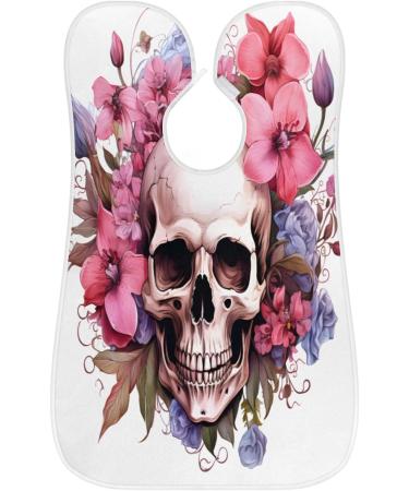 Skulls Flowers Beard Bib Apron | Beard Hair Catcher for Men | Perfect Father's Day & Christmas Gift for Dad & Husband - Buy Online on GoSupps.com