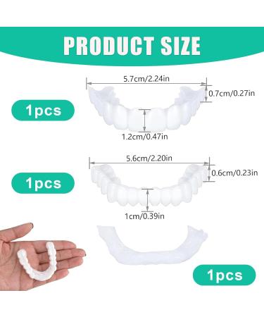Frenzify Dental Prosthesis - Brighten Cosmetic Veneers & Teeth | Upper & Lower Artificial Teeth for Men & Women | Tooth Bleaching Set for Perfect Smile - Buy Online on GoSupps.com