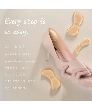 Heel Grips for Loose Shoes | Premium Inserts & Cushions | Prevent Slipping & Blisters | Multicolor Beige & Black - Buy Online on GoSupps.com