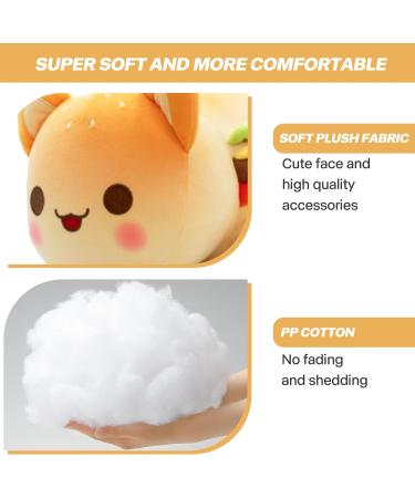 LAIBUY Hamburger Cat Plush Pillow - Soft Kawaii Anime Stuffed Animal Toy for Kids, Boys, Girls - Cute Hugging Pillow - Ideal Birthday & Christmas Gift (Orange) - Buy Online on GoSupps.com
