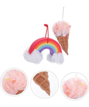 Beavorty 4 Pcs Rainbow Bath Exfoliating Loofah Sponge - Reusable Shower Accessories for Women - Buy Online on GoSupps.com