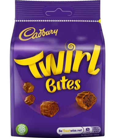  Cadbury Cadbury Twirl Sharing chocolate bag smooth milk chocolate swirls and swirles 109g (pack of 1) - Buy Online on GoSupps.com