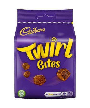 Cadbury Cadbury Twirl Sharing chocolate bag smooth milk chocolate swirls and swirles 109g (pack of 1)