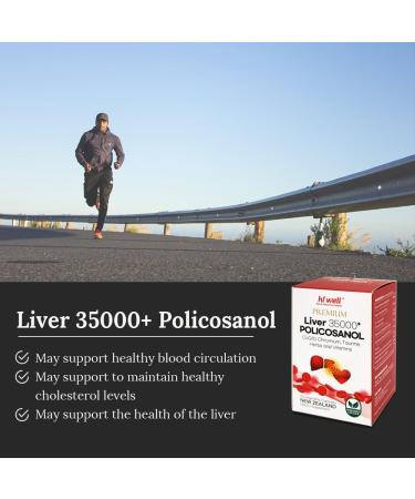 (Pack of 3) Hi Well Premium Liver 35000+ Policosanol 33.4mg 60Vegetarian Capsules - Buy Online on GoSupps.com