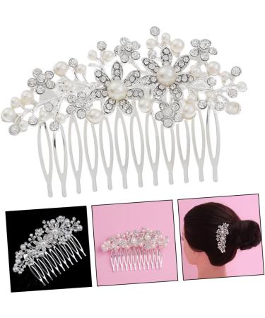 minkissy Bridal Hair Clip Womens Barrettes for Hair Women's Hair Accessories Pearl Hair Barrettes Women Hair Accessories Pearl Hair Pin Bride Hair Clip Women Hair Comb Miss Makeup Crown - Buy Online on GoSupps.com