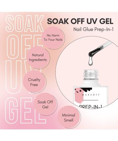 Natural Nail Dehydrator & Primer Bundle for Acrylic Nails and Gel Polish | 3-in-1 Super Strong UV Gel Glue for Fake Nails - Buy Online on GoSupps.com