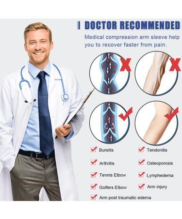 Beister Compression Arm Sleeve 20-30 mmHg for Pain Relief & Swelling - Medium Size, Single Arm Support with Silicone Band - Ideal for Lipedema, Lymphedema, Arthritis - Men and Women (Beige) - Buy Online on GoSupps.com