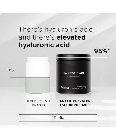 Toniiq Ultra High Purity Hyaluronic Acid with Vitamin C - 180 Capsules for Skin Hydration & Health - Buy Online on GoSupps.com