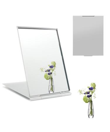 Laeeyin travel mirror Pocket mirror Small cosmetic mirror Handpiegel foldable ultra-down and durable mirror Suitable for travel office shaving camping and make-up (1pcs15x10cm)