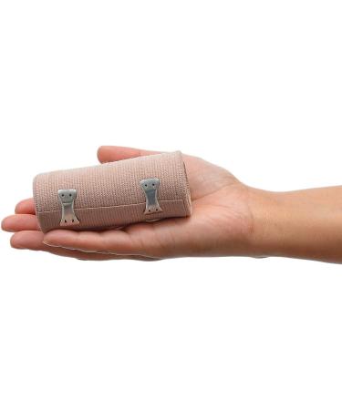  PACK OF 2 PODOCURE Premium Elastic Bandage Wrap Roll - 4 Inch x 5 yd Beige 2 Packs with Clips - Durable Compression Bandage - for Ankle Support Arm Leg or Chest Injury - Buy Online on GoSupps.com