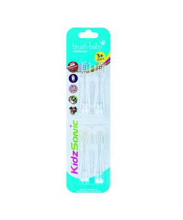 KidzSonic Electric Toothbrush Replacement Brush Heads - Pack of 4 (Ages 3+ Years) Ages 3+ Years (4 Pack)