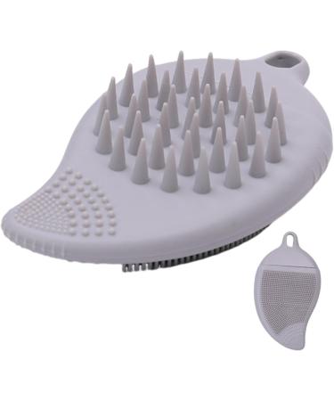 Face Scrubber | Double Side Silicone Face Scrub Brush | Manual Hair Scrubber Handheld Scrubber for Deep Cleaning Skin Light Gray - Buy Online on GoSupps.com