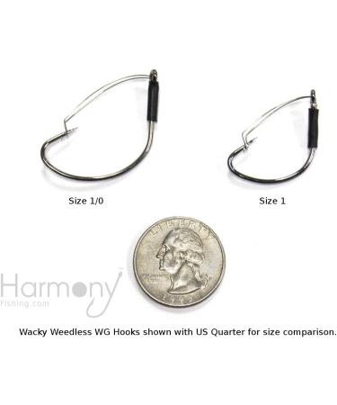 Harmony Fishing Razor Series Wacky Weedless WG Hooks Size 1 (10 Pack) - Buy Online on GoSupps.com