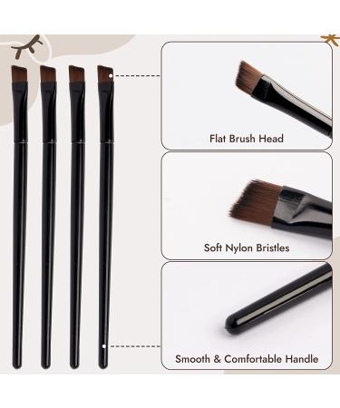 RMISODO 100-Piece Angled Eyebrow & Eyeshadow Brush Set - Professional Soft Cosmetic Brushes for Women - Black - Buy Online on GoSupps.com