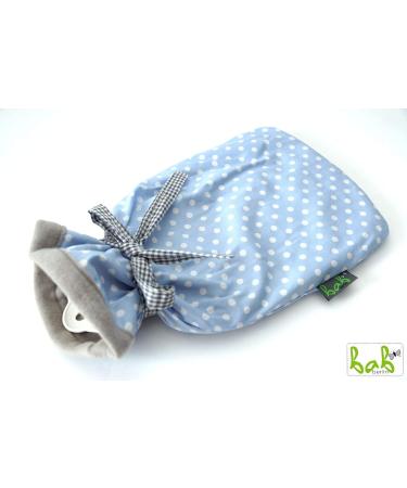 Self-Sewn Double-Sided Hot Water Bottle Cover - Blue & Grey Cotton/Fleece | bab-Berlin - International Shipping Available - Buy Online on GoSupps.com