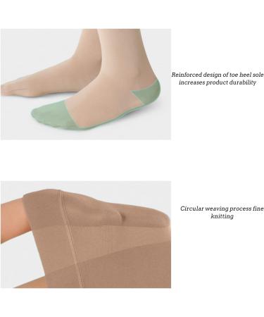 23-32 mmHg Thigh Compression Cuffs & Footless Compression Socks for Varicose Veins Edema & Swelling Relief - Firm Hold & Comfortable Fit - Buy Online on GoSupps.com