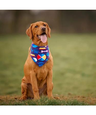 JpGdn 10pcs Pack Large Dog Bandanas Paw Pattern Triangle Scarf for Large XL Dogs Pigs Soft Bibs Washable Pet Neckerchief Dog Grooming Accessories Costume Size L 10 colors - Buy Online on GoSupps.com