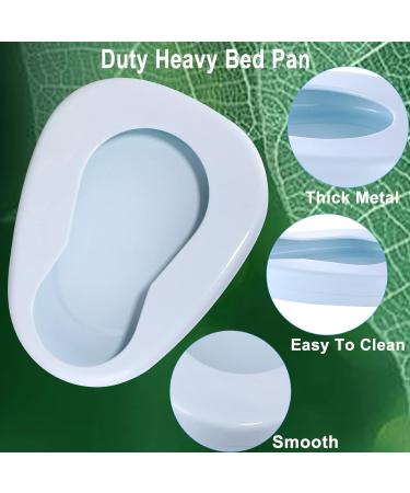 Metal Bed Pan with Thick Cover - Heavy Duty Bedpan for Elderly, Hospital, Home - Male Female Big Bed Pans - Emergency Device - Buy Online on GoSupps.com