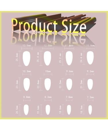 24 PCS Marble Press on Nails - Glossy Brown Glitter & Gold River Design | Sparkly Acrylic Medium Almond Fake Nails for Women & Girls - Buy Online on GoSupps.com