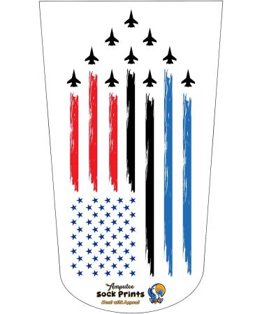 American Flag Fighter Jets Amputee Stump Sock - Heal with Appeal, V1, 3Ply - Buy Online on GoSupps.com