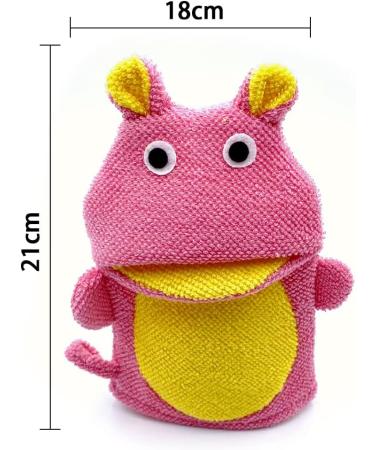 Kids Cute Animal Bath Sponge Glove Mitt for Toddler Bath and Shower - Buy Online on GoSupps.com