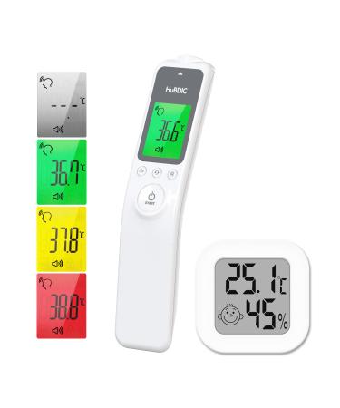 Hubibaby no-touch allotment thermometer digital infrared thermometer for adults and children baby thermometers with fever alarm fast and precisely (HFS-1000 white+hygrometer) HFS-1000 white+hygrometer - Buy Online on GoSupps.com