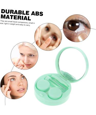 Solustrie Contact Lens Container Set - Colorful Portable Holder with Mirror | Eye-Catching Travel Applicator | Perfect for All Lens Types - 7.5x7.5x2.8cm - Buy Online on GoSupps.com